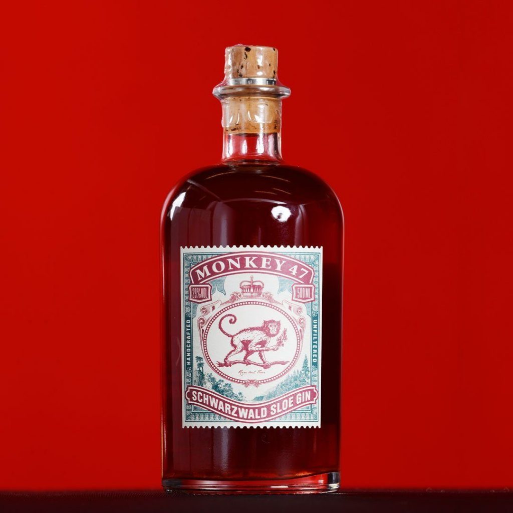 Monkey 47 Schwarzwald Sloe Gin el corazón