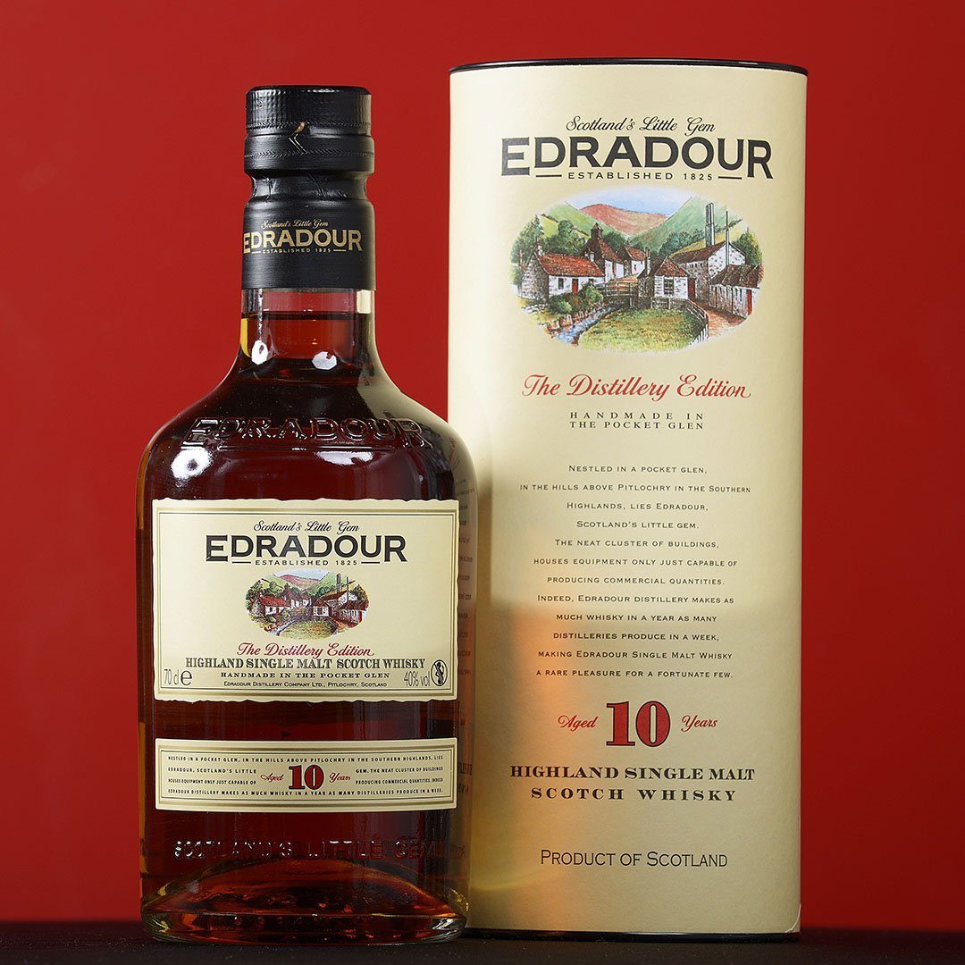 Edradour Highland Single Malt Whisky - corazón el